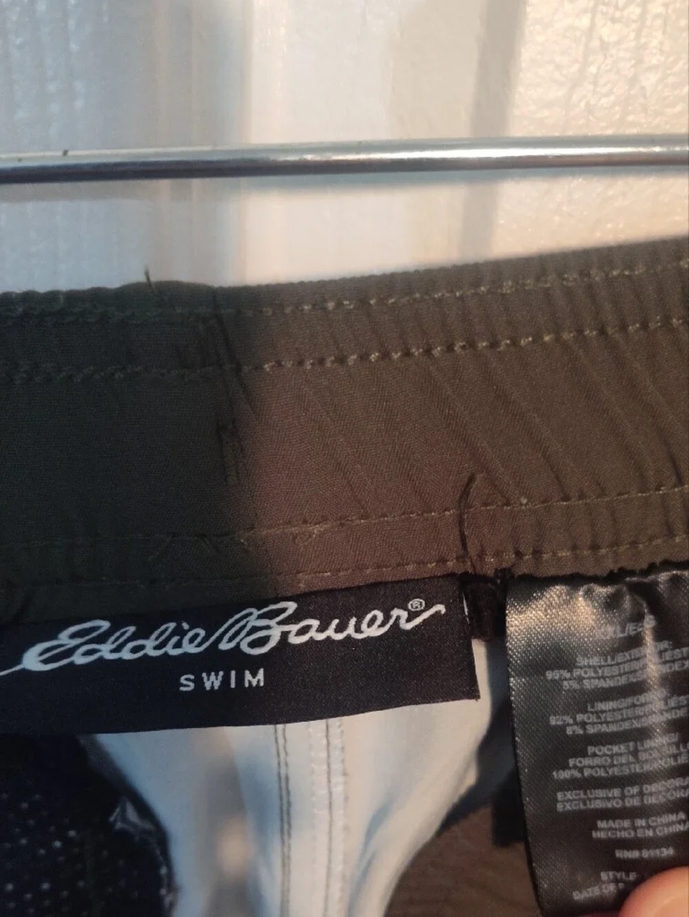 Eddie Bauer Men’s Swim Shorts - Black & Gray Camo